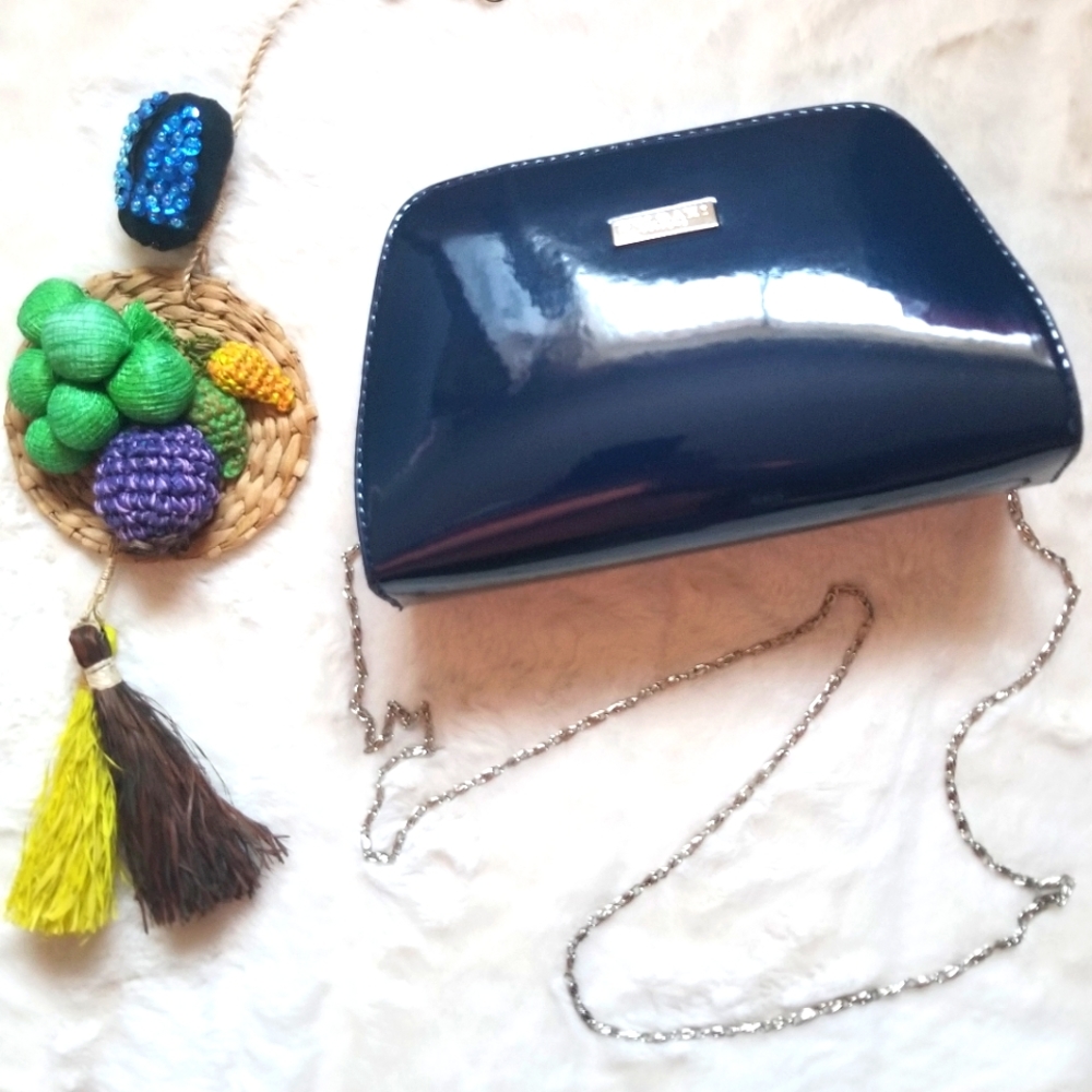 Bvlgari Reworked Crossbody, Shoulder/Pouch (dark blue) with Chain